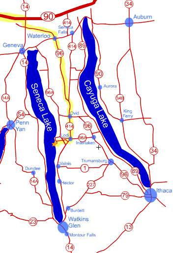 map of directions highlighted from Northwest