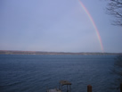 photo: rainbow over the western shore of Seneca lake