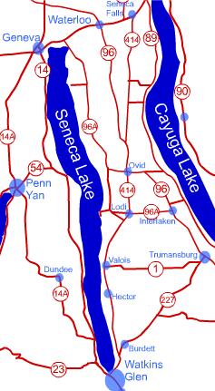 image: Map of Seneca Lake Towns